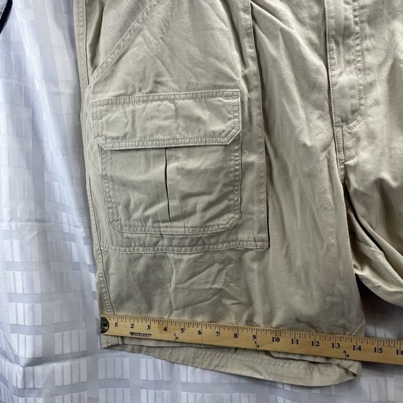 Croft & Barrow Men Cargo Shorts SIZE 52 Color Brown Khaki - Picture 6 of 11
